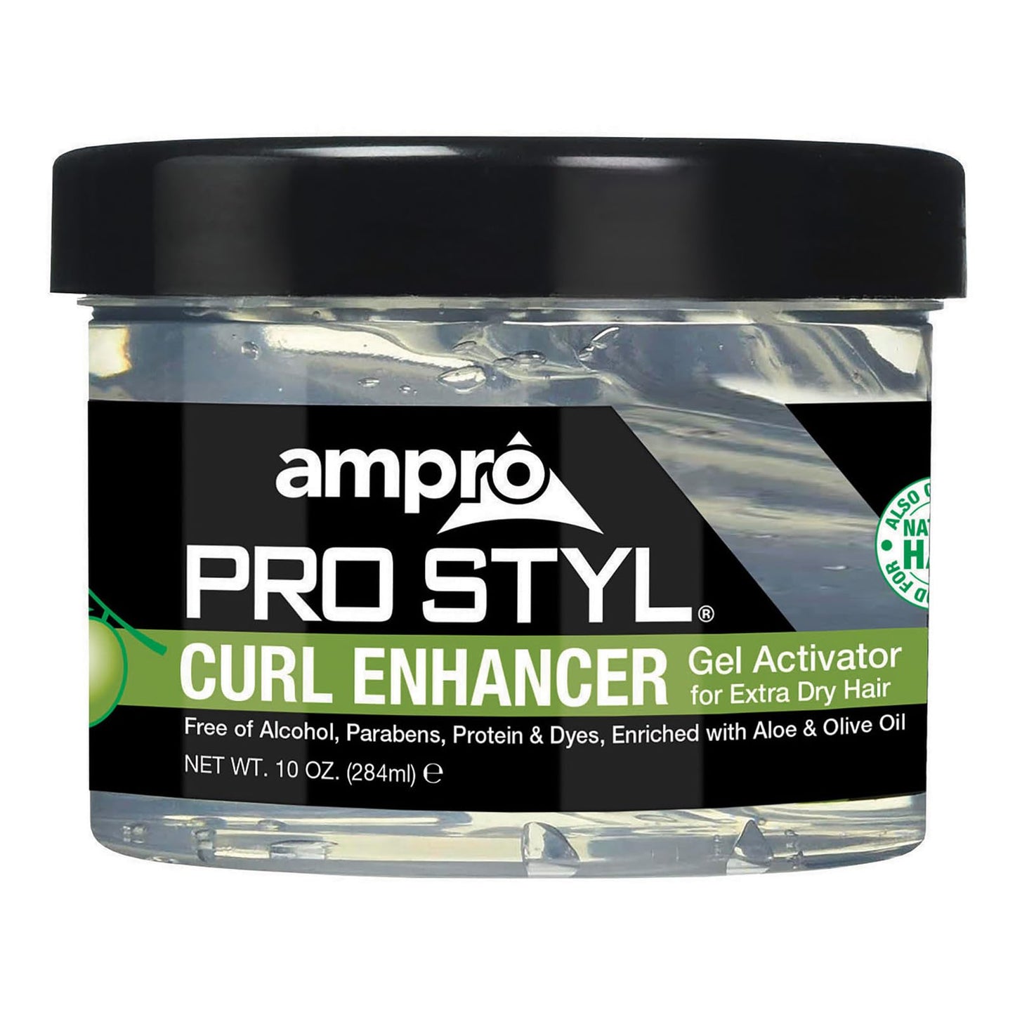 AmPro Pro Styl Curl Enhancer - Gel Activator with Olive Oil to Moisturize and Define Coils and Waves - Helps Protect and Hydrate Hair Shaft - Tames