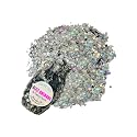 Neva Nude Face and Body Glitter Keychain - Chunky Loose Glitter for Festivals, Raves, and More | Cosmetic Grade | Super Sparkly (Friskie Fairy Silver