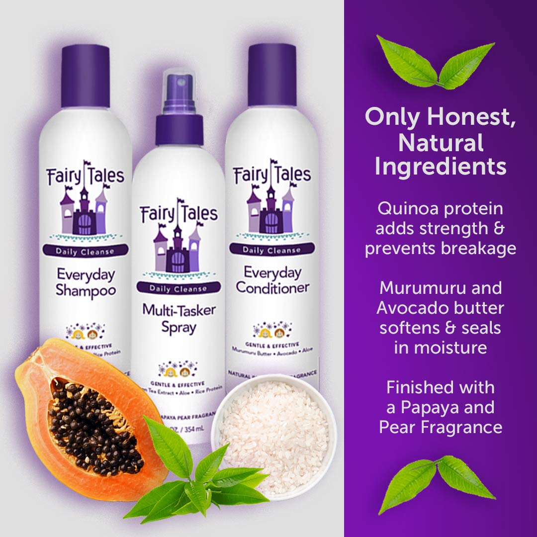 Fairy Tales Daily Cleanse Kids Shampoo and Conditioner | Sulfate Free and Dye Free for Girls and Boys | Natural Ingredients for Kids Skin, Tangle-Free