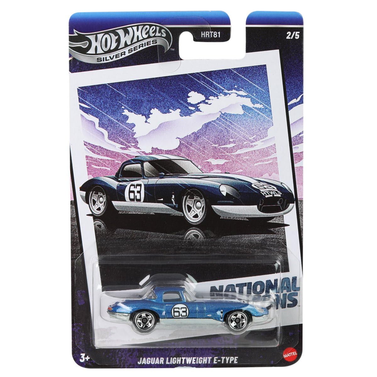 Hot Wheels National Icons Collection Silver Series - 5-Car Die‑Cast Bundle, 1:64 Scale, Ages 3+ (HRT81‑956G)