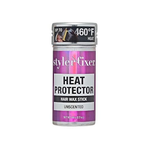 Red by Kiss Style Fixer 2-in-1 Hair Wax Stick Heat Protector Up to 460°F, Avocado Oil, Biotin & 18 Amino Acids, Smooth Flyaway, Wigs & Natural Hair