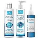 Roycederm 3-Step Routine Bundle for Seborrheic Dermatitis & Psoriasis Scalp Care - Shampoo + Conditioner + Calming Serum
