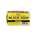 Taha African Black Soap Bar, Organic & 100% Natural, Soothing & Moisturizing, Healthy Cleansing - Great for Blemishes, Acne, Dry Scalp, and More