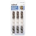 Scunci Effortless Beauty Thick Hair Mini Jaw Clips, 1 cm, (Pack of 18)