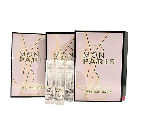 Yves Saint Laurent Sample Perfume YSL Sample Perfume Mon Paris EDT Lumiere Sample Women Perfume 1.2 ml / 0.04 oz - set of 3