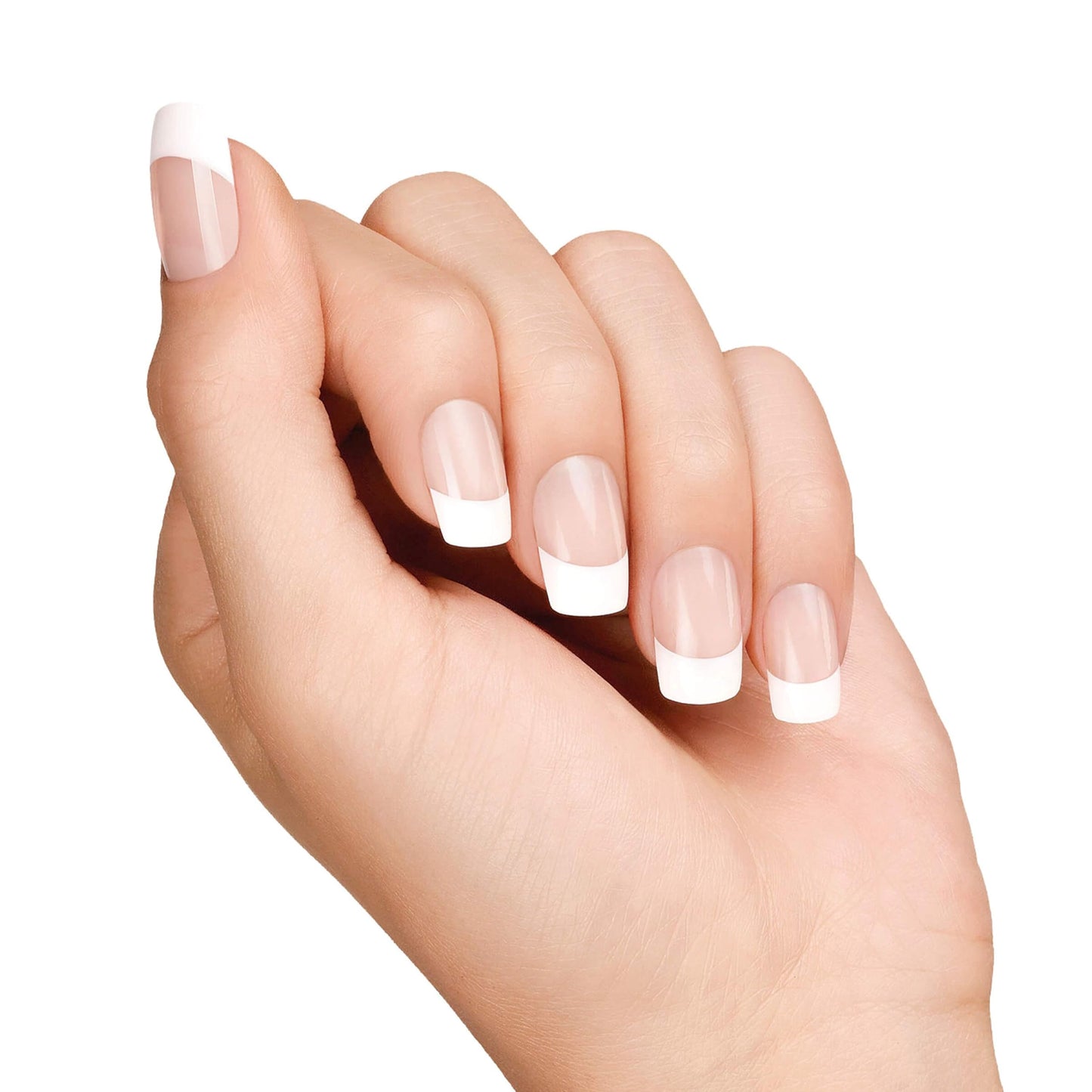 KISS Everlasting, Press-On Nails, Nail glue included, 'Infinite', French, Medium Size, Squoval Shape, Includes 28 Nails, 2g Glue, 1 Manicure Stick, 1