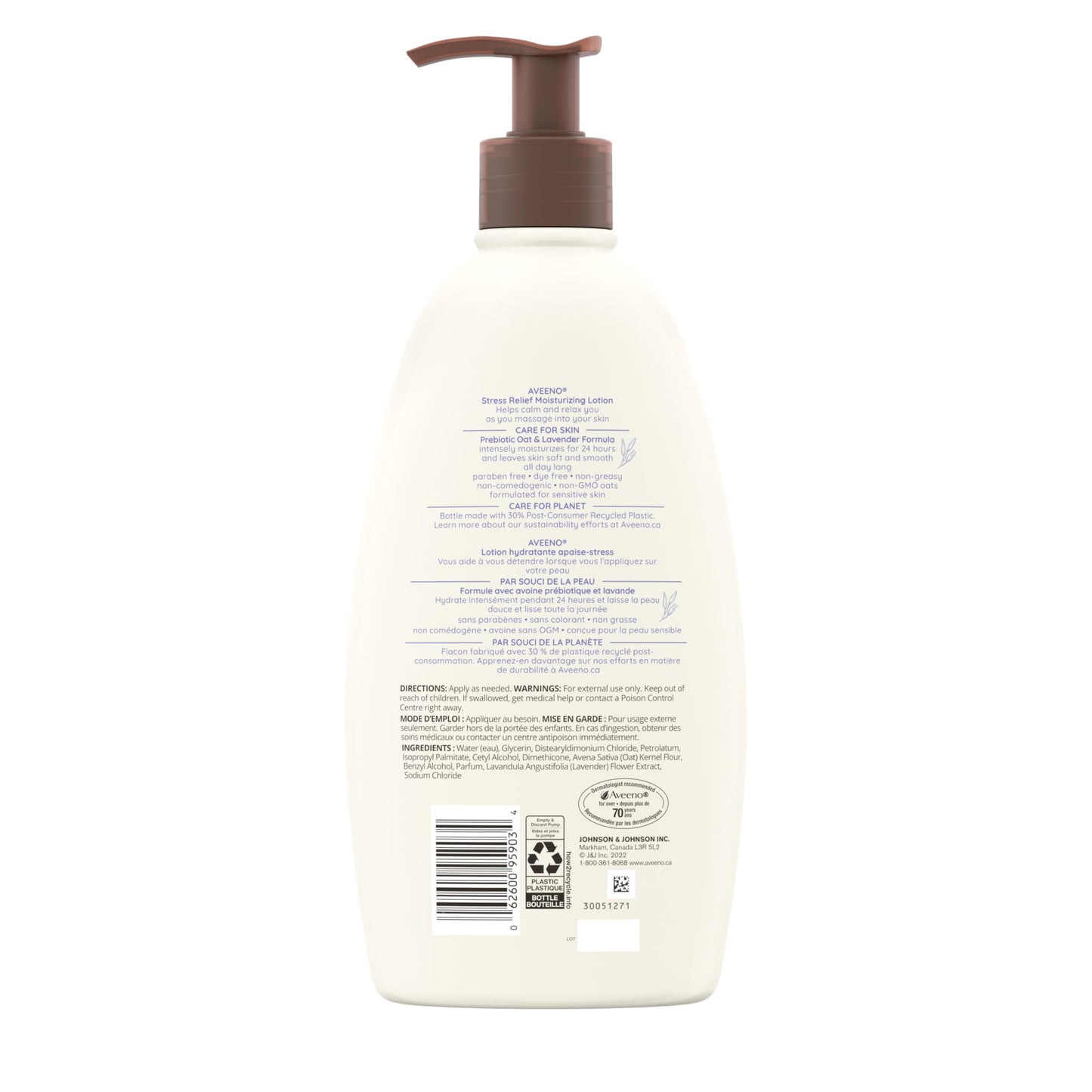 Aveeno Body Moisture Stress Relief Moisturizing Lotion, 18 Ounce