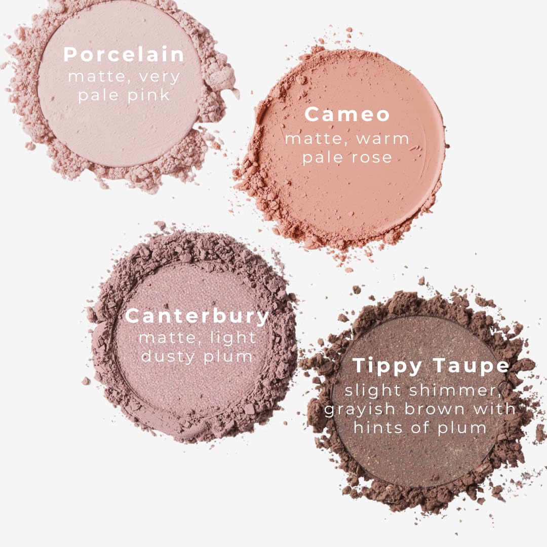 Honeybee Gardens Skinny Dip Eye Shadow Palette, Clean and Bold, 4 Highly Pigmented Colors With Long Lasting Luxe Finish, Vegan, Cruelty-Free