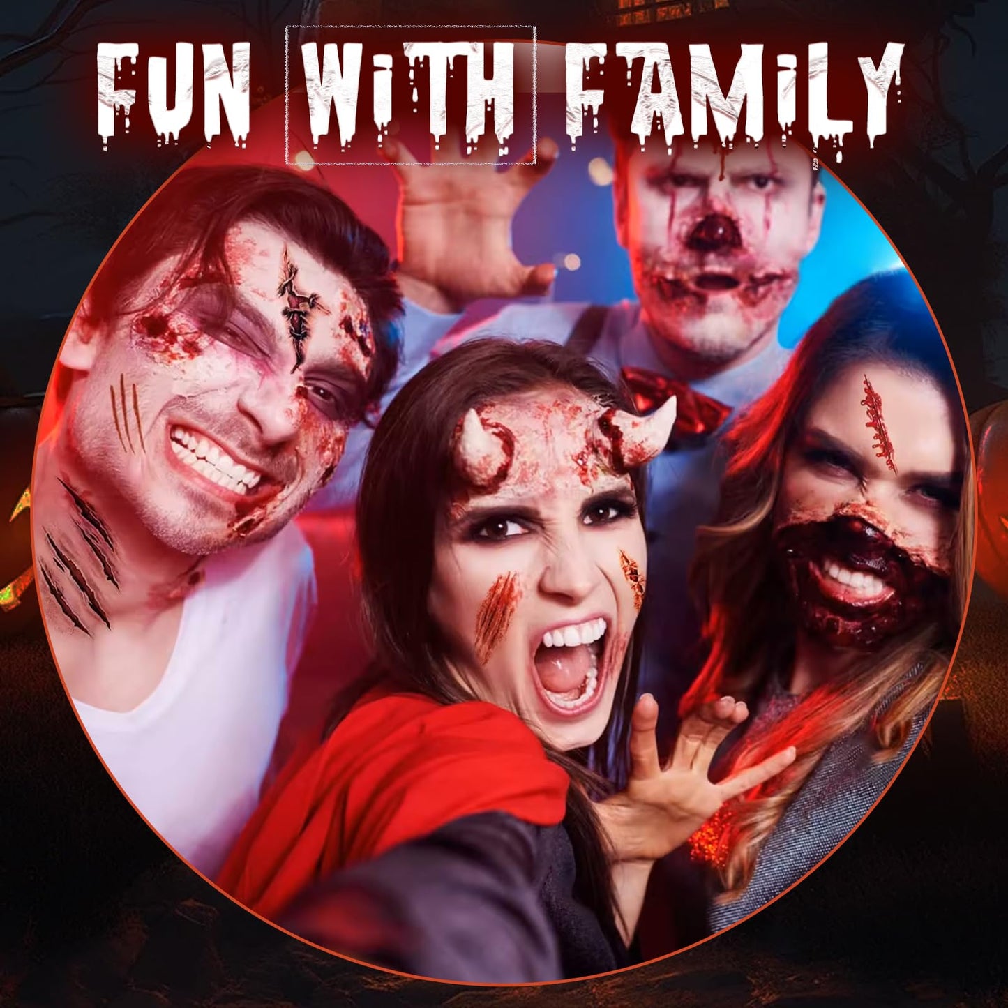 Halloween Fake Blood Spray, Blood Splatter Fake Blood Washable, Fake Blood for Clothes and Zombie Monster Vampire Clown, Cosplay Party Makeup, 2PCS