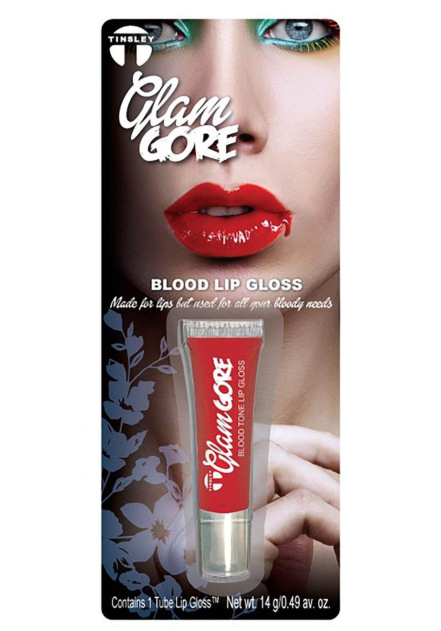 Tinsley Transfers Medium Glam Gore 3D FX Transfer Kit - Blood Lip Gloss, Latex Free Prosthetic