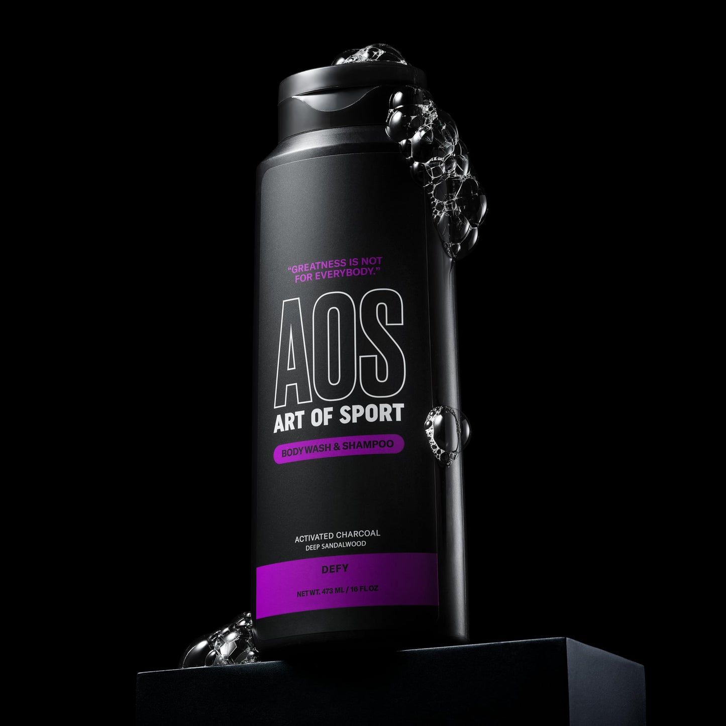 Art of Sport Men’s 2-in-1 Body Wash and Shampoo with Charcoal Activated, Sandalwood Fragrance, Made for Athletes, Defy Scent, 16 fl oz (Pack of 2)