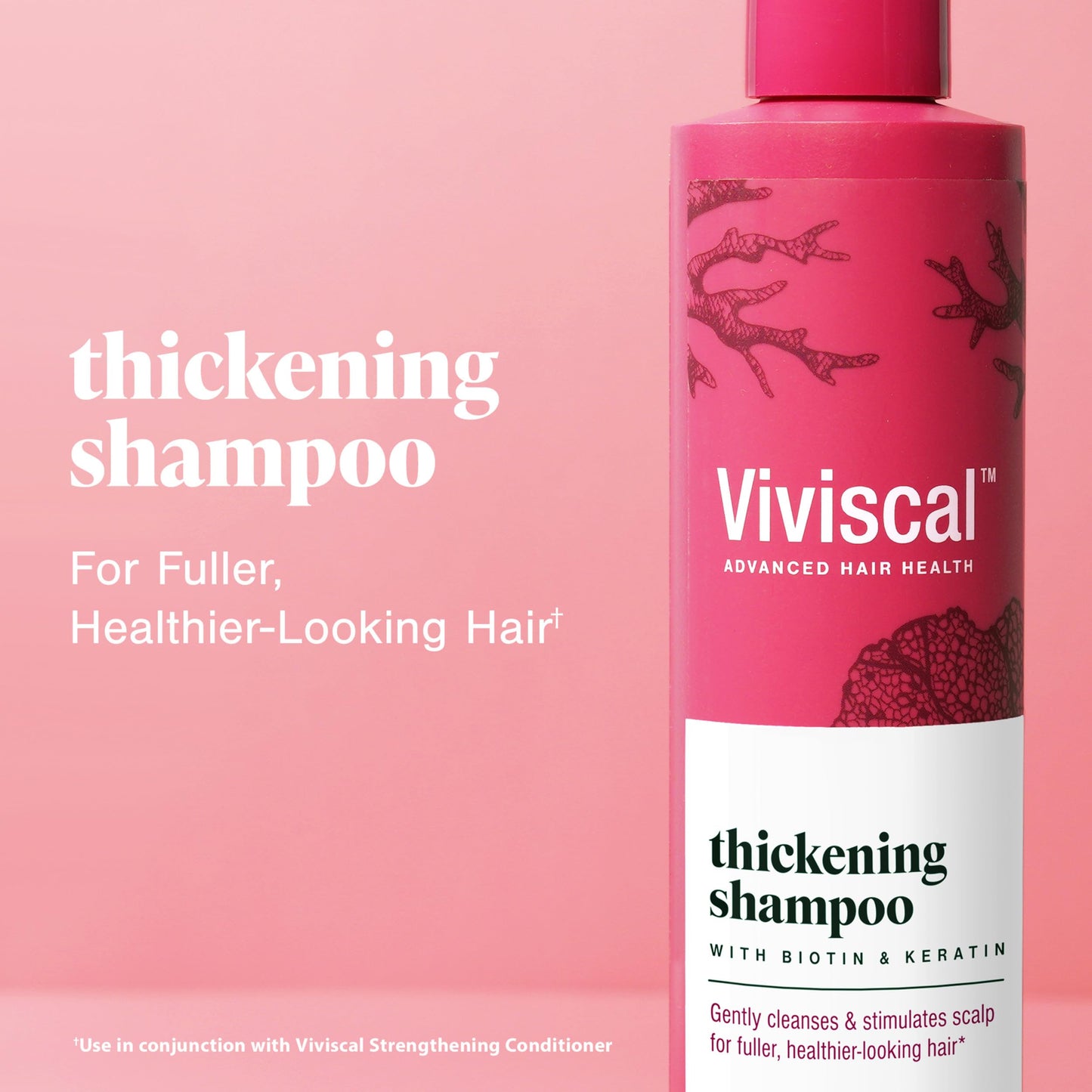Viviscal Thickening Shampoo, Formulated With Biotin And Keratin, Fortified With Marine Collagen And Seaweed Extract, Strengthens And Reduces Breakage