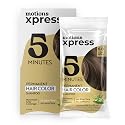 Motions Xpress Permanent Hair Color Shampoo Light Brown - 5 Minute Color, Gray Coverage, Ammonia Free, Deep Shine Hair Dye Shampoo, 0.84 Oz