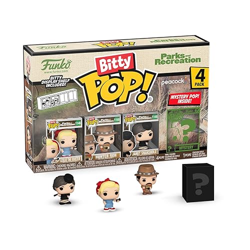 Funko Bitty POP! Parks & Recreation - 4 Pack - Leslie The Riveter, Bitty POP! Hunter Ron, Bitty POP! Janet Snakehole, and a Mystery Bitty POP! Figure…