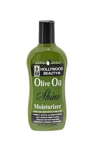 HOLLYWOOD BEAUTY Olive Oil Shine Moisturizer Shine and Moisturizer in One Step 12oz/355ml