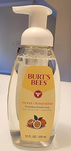 Burt's Bees Foaming Hand Soap Pump - Moisturizing Foam Hand Soap for Bathroom and Kitchen, Gentle Hand Wash, Soft Hand Soap Foam, Sweet Clementine