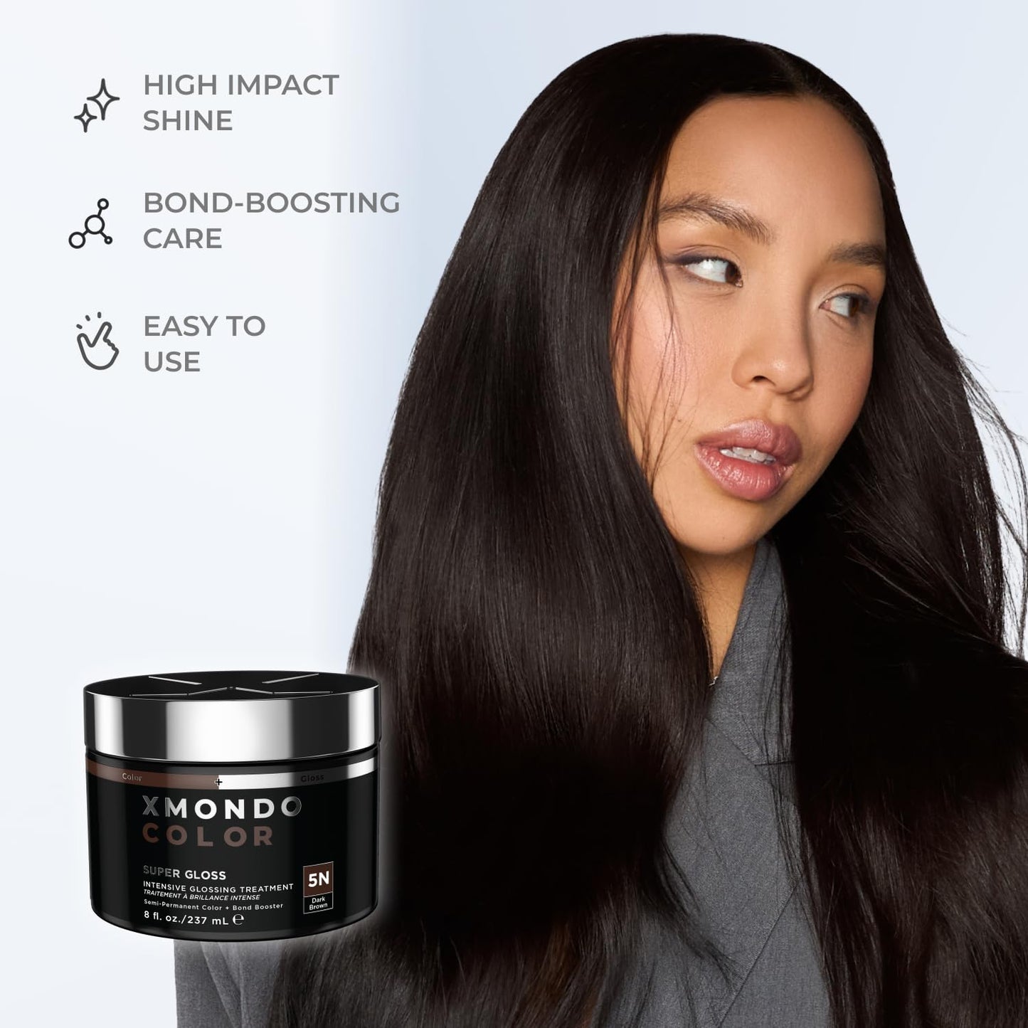 XMONDO Color Depositing Mask & Glossing Treatment, Dark Brown, 8 Fl Oz Beauty and Personal Care XMONDO