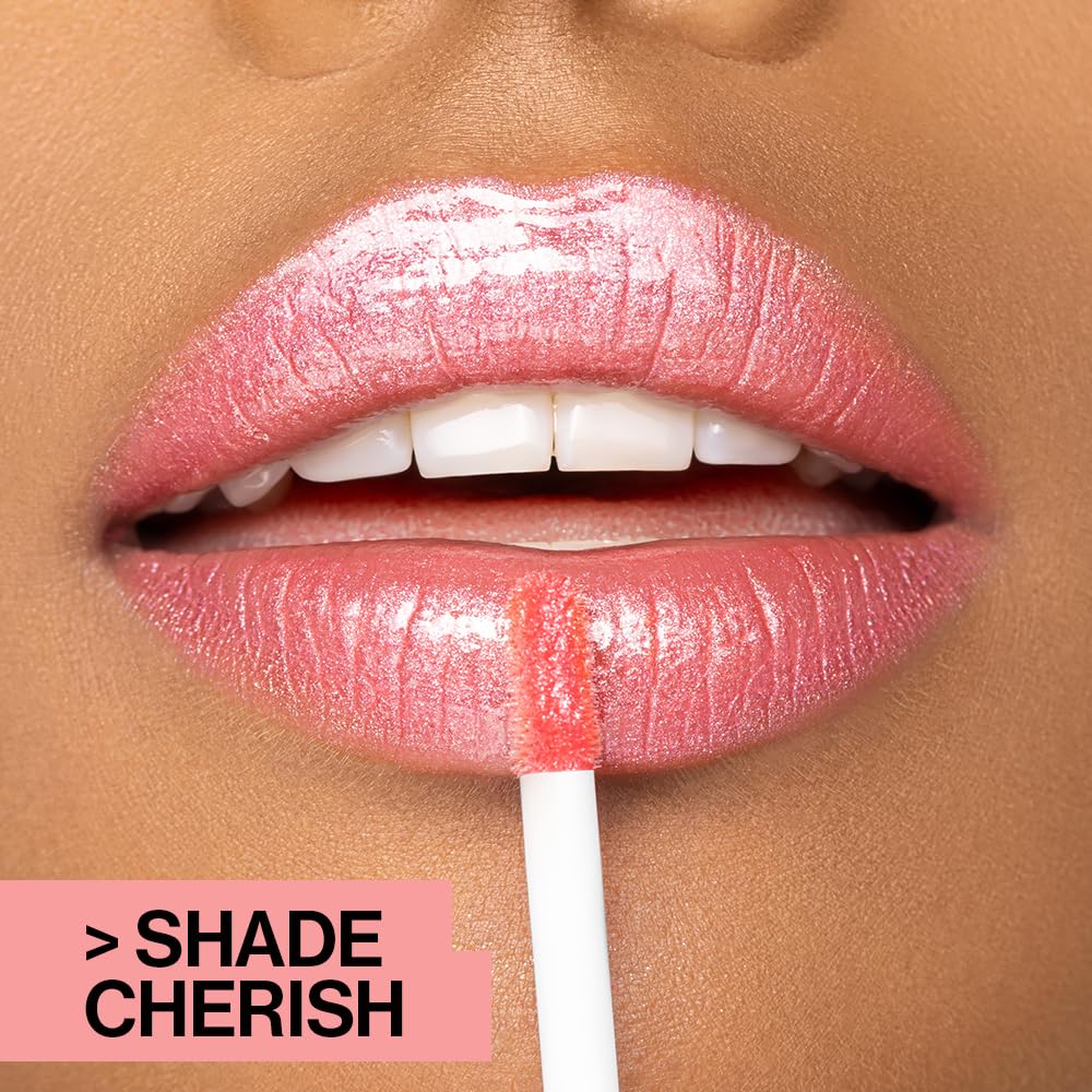 wet n wild MegaSlicks Lip Gloss, Ultra-Glossy, Vitamin-E Enriched, Ultra-Gloss High Shine Moisturizing, Cruelty-Free & Vegan - Crystal Clear(Carded)