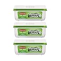 Rubbermaid FreshWorks Produce Saver, Large Storage Containers With Lids, Pack of 3, 6-Piece Set