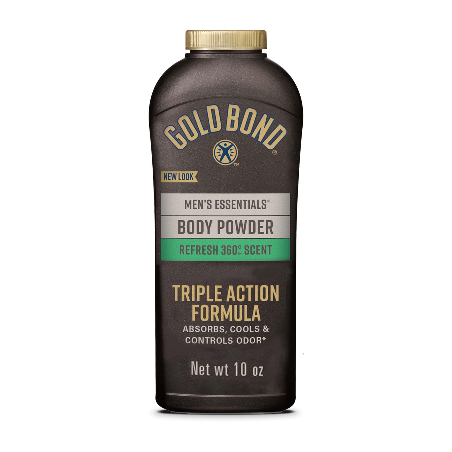 Gold Bond Men's Essentials Talc Free Body Powder, 10 oz., Refresh 360 Scent, Body Powder for Men, Wetness Protection