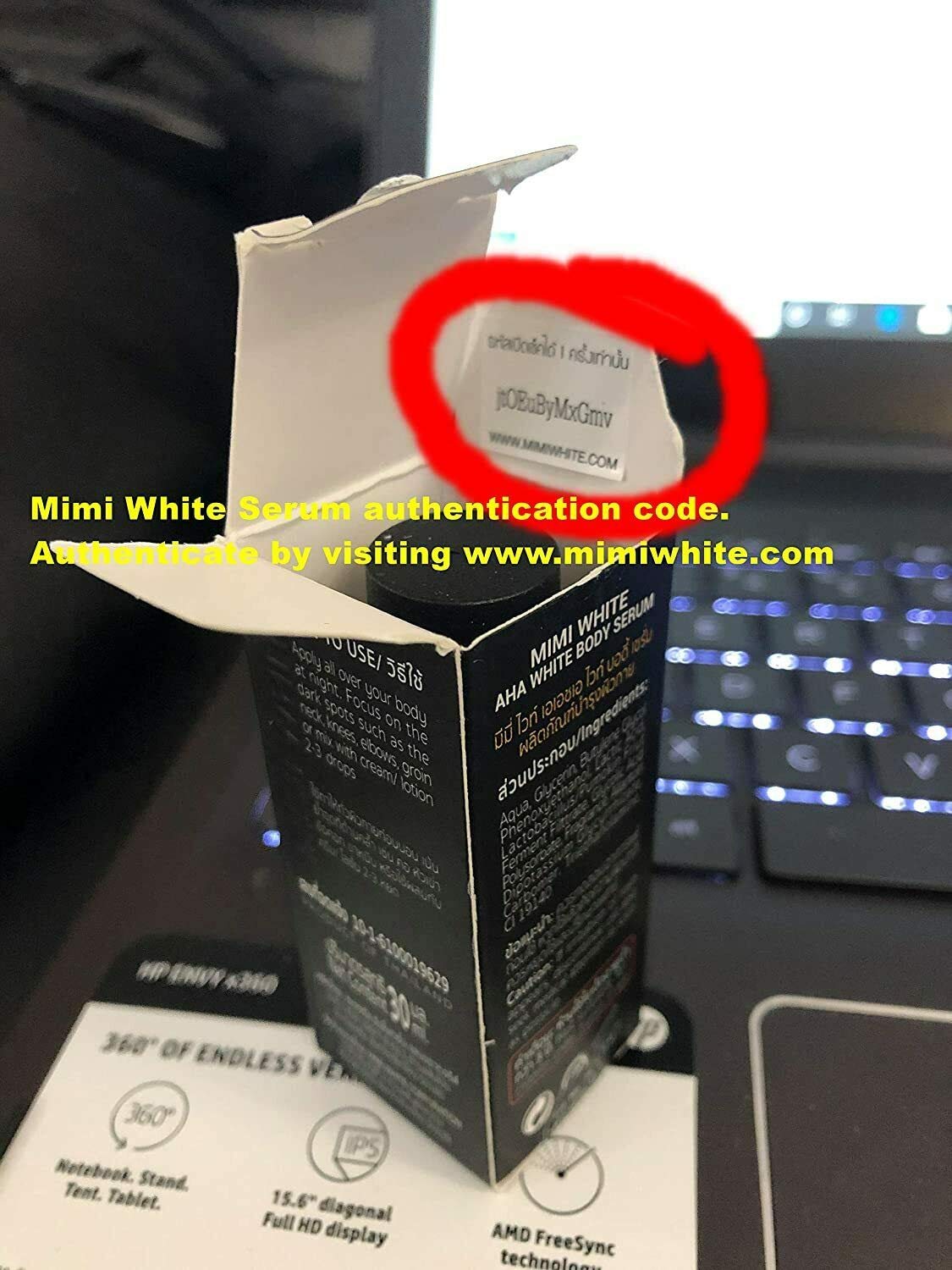 Mimi White AHA Body Serum, 2 Bottles x 30ml