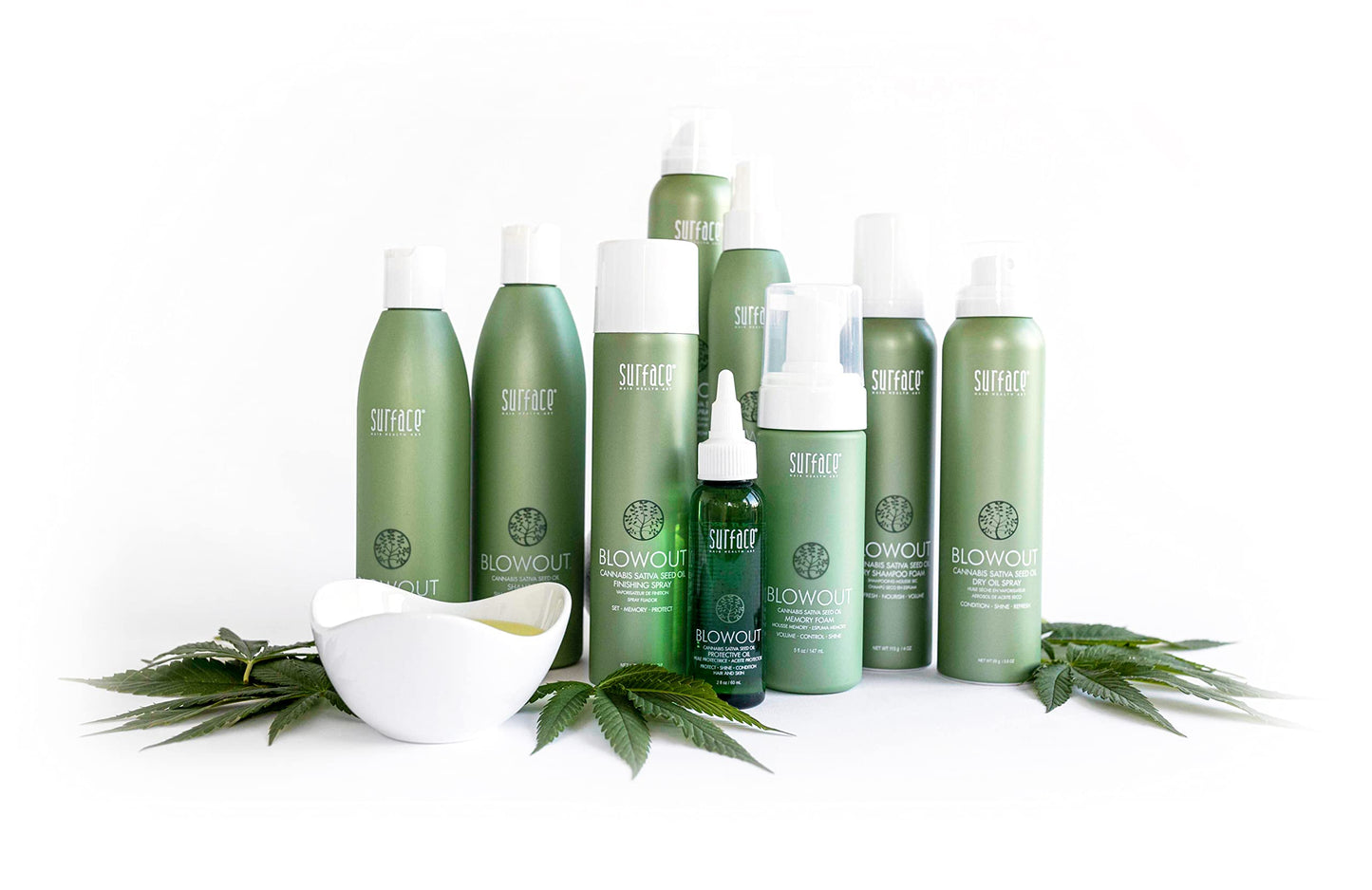 Surface Hair - Blowout Dry Oil Spray - Organic Ingredients for Women and Men, Heat-Resistant with Babassu Oil for Lightweight Conditioning for Longer