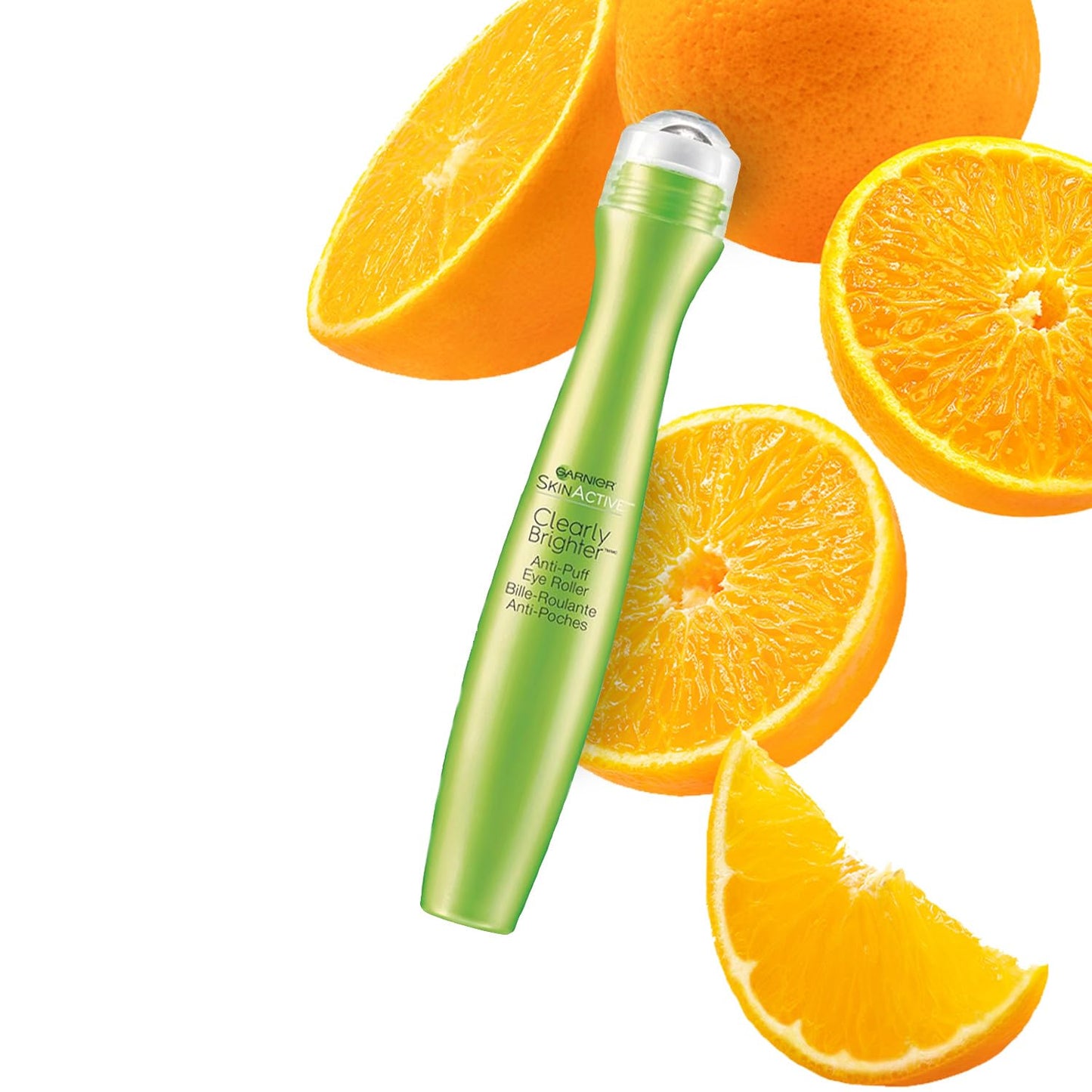 Garnier Clearly Brighter Anti-Puff Eye Roller, Dark Circles Under Eye Treatment with Caffeine and Vitamin C, 0.5 Fl Oz (15mL), 1 Count (Packaging May