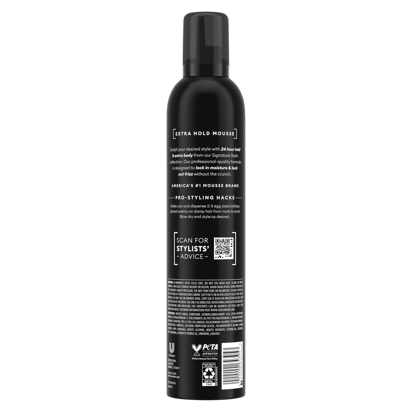 TRESemmé Extra Hold Volumizing Mousse For 24H Touchable Hold & Volume with Pro Lock Tech 15 oz
