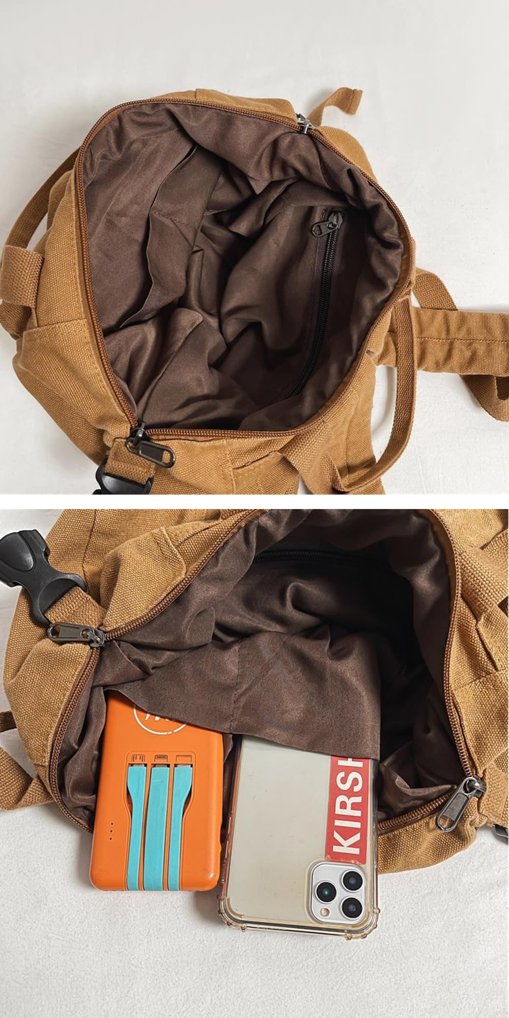 TUPIRIYN Canvas Backpack Purse for Women Large Size Tote Top Handle Bag Fashion Handbag Travel Rucksack Anti Theft (Green)