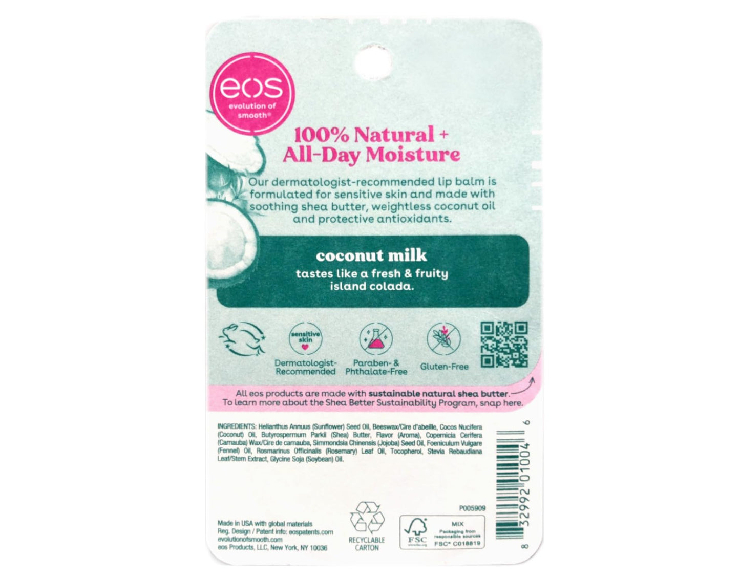 EOS Super Soft Shea Lip Balm, Coconut Milk 0.25 oz (Pack of 2) Beauty and Personal Care eos