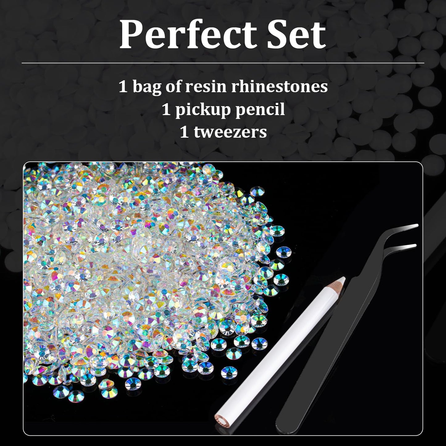 5000pcs 5mm Resin Rhinestones Bulk, Transparent AB Flatback Round Jelly Rhinestones Bedazzling Non Hotfix Crystal Gems Large Quantity Wholesale