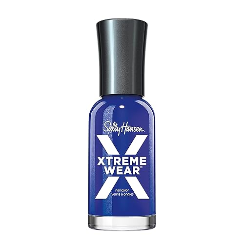Sally Hansen Xtreme Wear Nail Polish, Streak-Free, Shiny Finish, Long-Lasting Nail Color, Pacific Blue, 0.4 fl oz