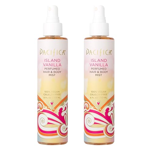 Pacifica Hair Perfume & Body Fragrance Spray Mist - Island Vanilla Pack with Sugar & Vanilla - Alcohol-Free, Vegan & Cruelty-Free, 6 oz each (Pack