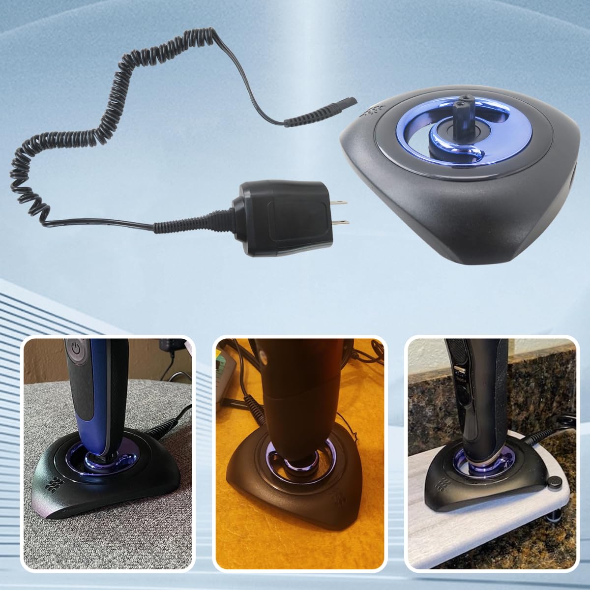 XSPANDER Shaver Charger and Charging Stand for Bra un Series 9 8 7 5 3 6 Series Razors, Charger Base for Bra un S3 S6 S7 S8 S5 S9 Electric Razor Beauty and Personal Care XSPANDER