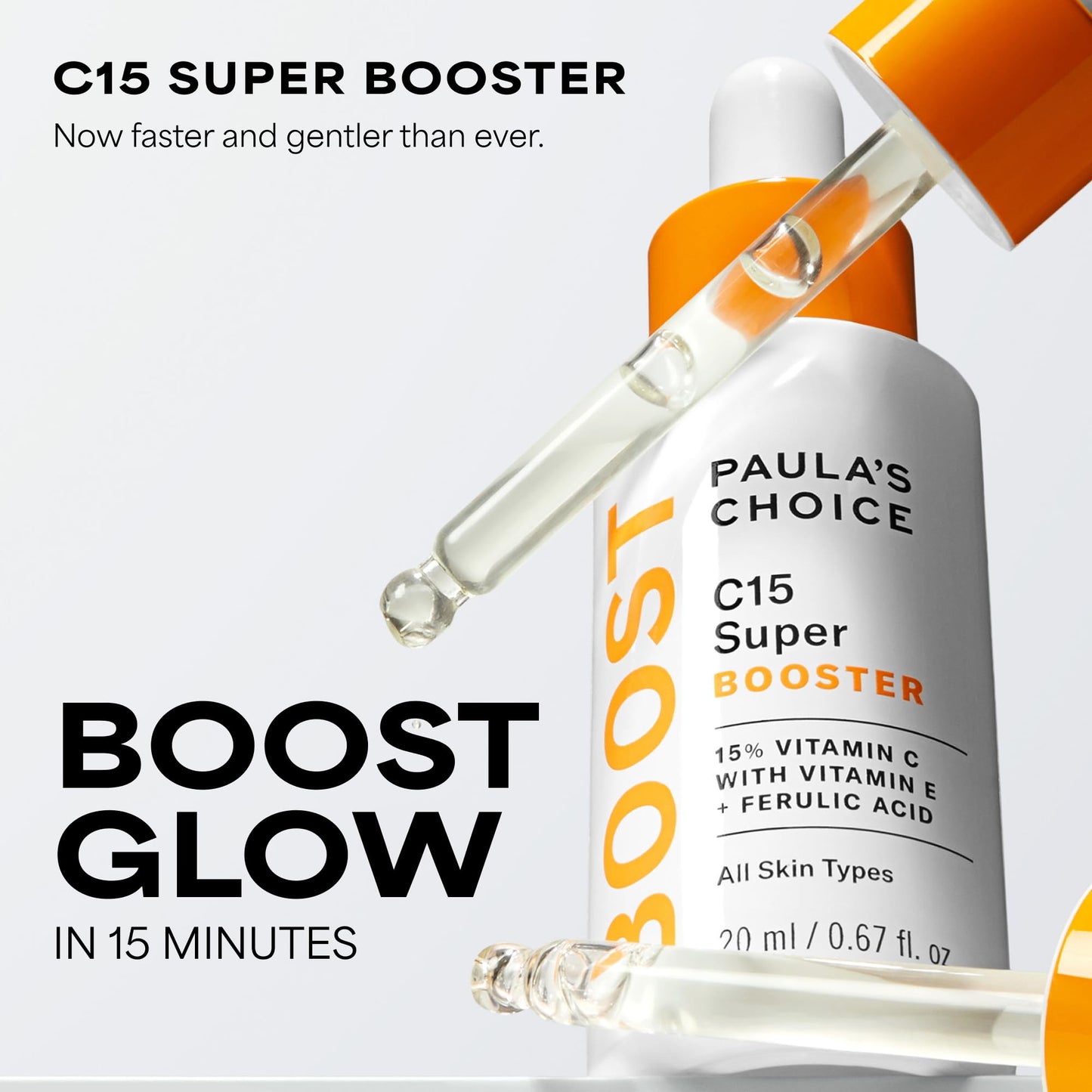 Paula's Choice BOOST C15 Super Booster, 15% Vitamin C Serum for Face, Face Serum with Vitamin E & Ferulic Acid for Discoloration & Glow Beauty and Personal Care Paula's Choice