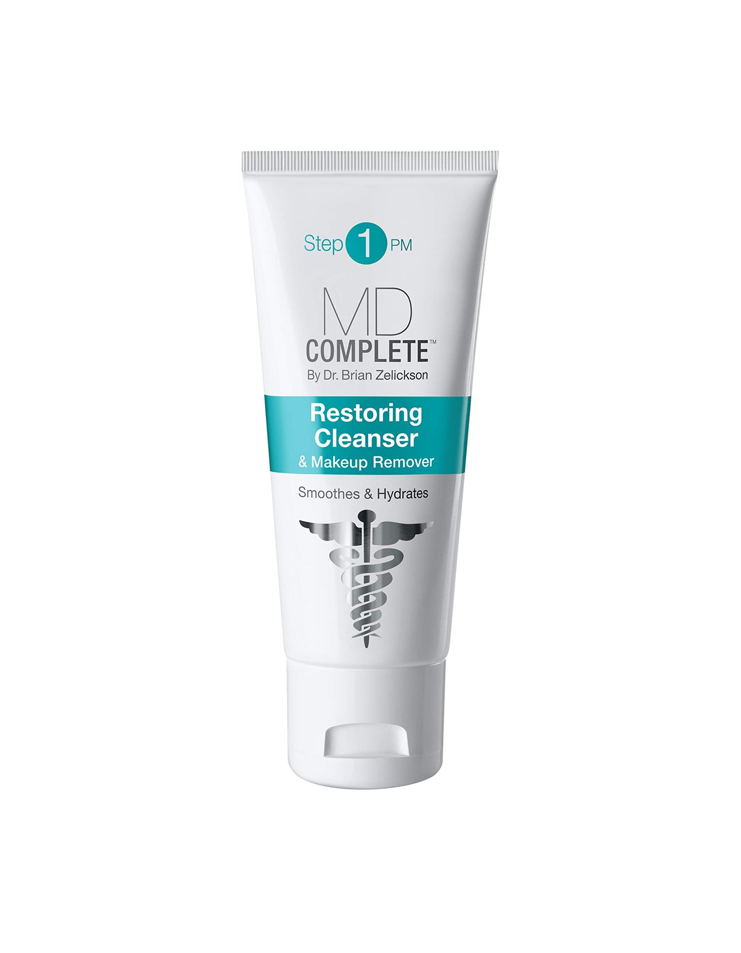 MD Complete 2-in-1 Restoring Cleanser and Makeup Remover | Anti-Aging Gentle, Non-Foaming Cleanser | with Aloe Vera and Chamomile 3 fl oz