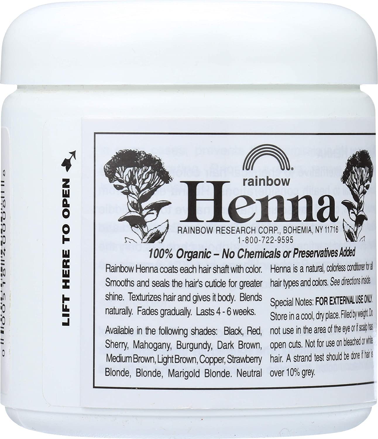 Rainbow Research - Henna Persian Burgundy Dark Auburn Hair Color - 4 Oz, 4 Pack (Image May Vary)4