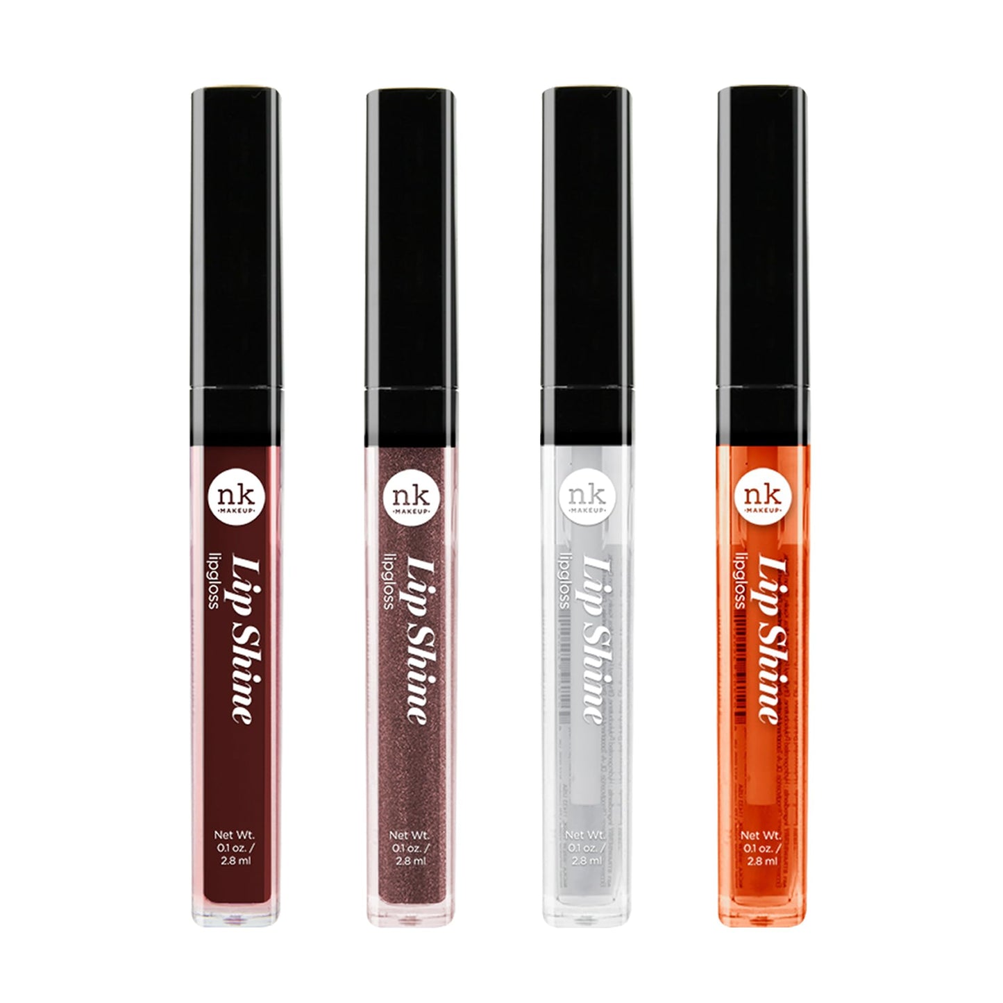 NICKA K NEW YORK Lip Shine, Cosmetics, vibrant colors, bright colors, shining lips, lip shine, long lasting, Multi Pack Colors (AMZ275)