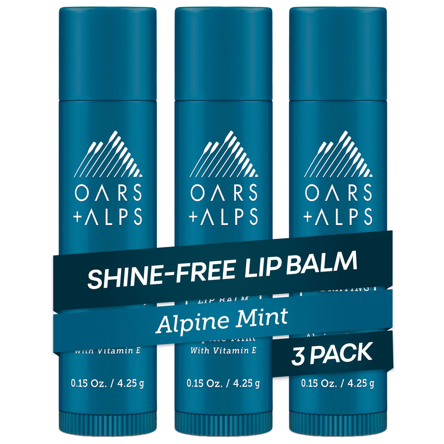 Oars + Alps Clear Lip Balm for Men & Women, Ultra Hydrating Lip Care Infused with Vitamin E, Moisturizing, Nourishing, Paraben, Sulfate, Alcohol