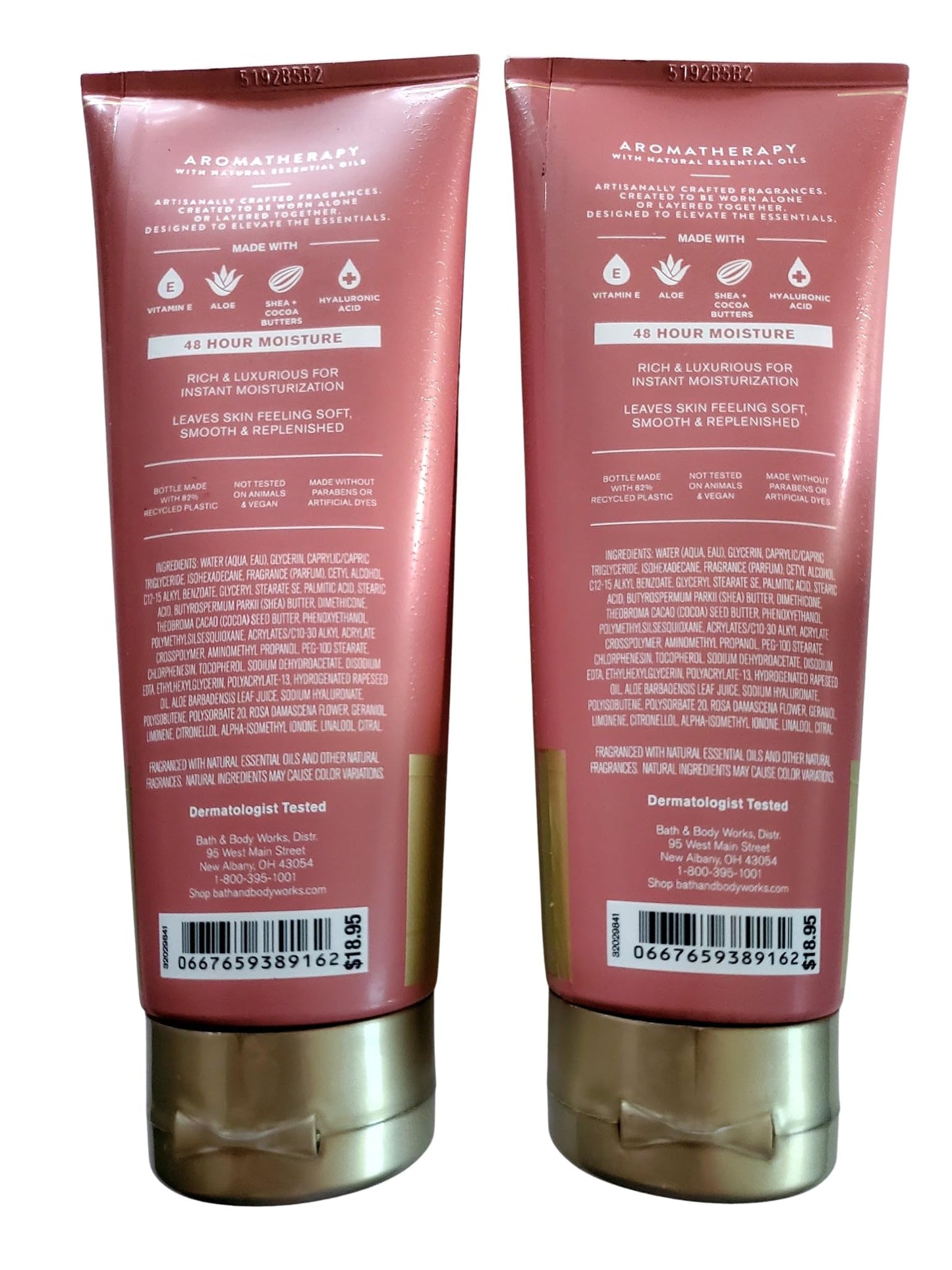 Bath & Body Works Aromatherapy Heirloom Rose Ultimate Hydration Body Cream 8 Ounces Pack of 2