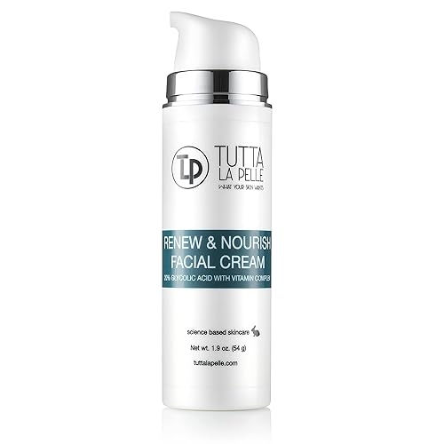 Glycolic Acid Cream 20% AHA Facial Cream, Vitamin Complex - Acne Cream, q10 Anti Aging wrinkle cream, KP - Keratosis pilaris / Fine Line Cream - Day