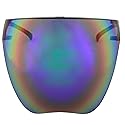 Futuristic Protective Face Shield Full Cover Mirrored Visor Glasses/Sunglasses for Men Women (Rainbow)