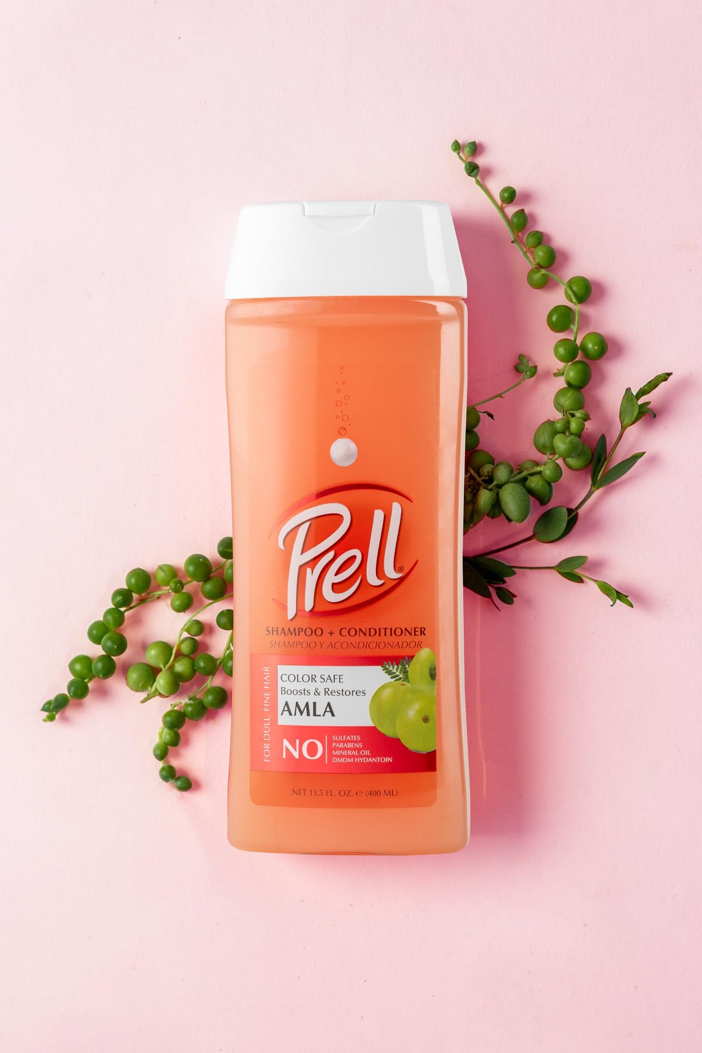 Prell AMLA Boosts & Restores Color Safe Shampoo & Conditioner for Dull, Fine Hair 13.5 fl.oz, 3 Pack