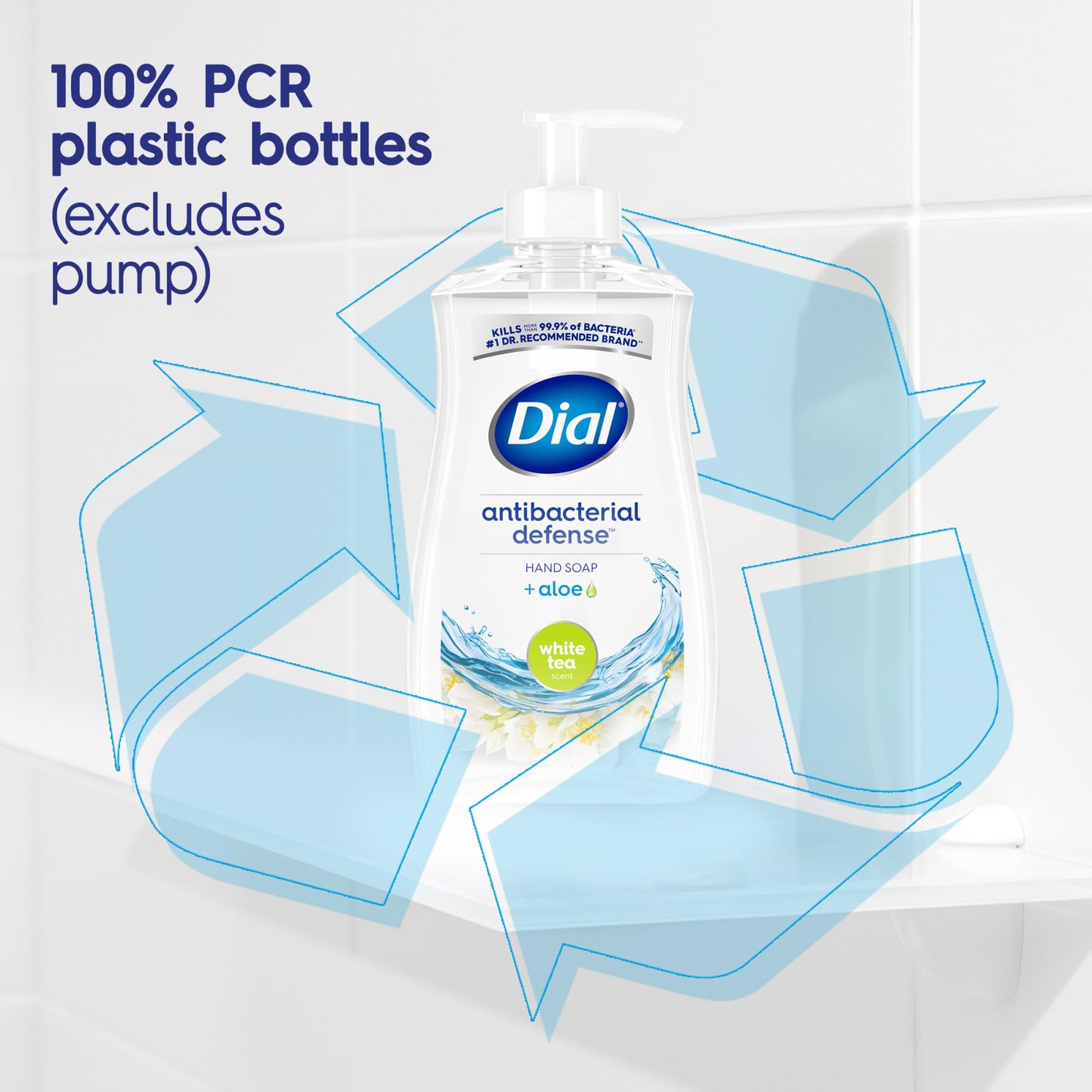 Dial Antibacterial Liquid Hand Soap, White Tea, 11 fl oz (Pack of 4)