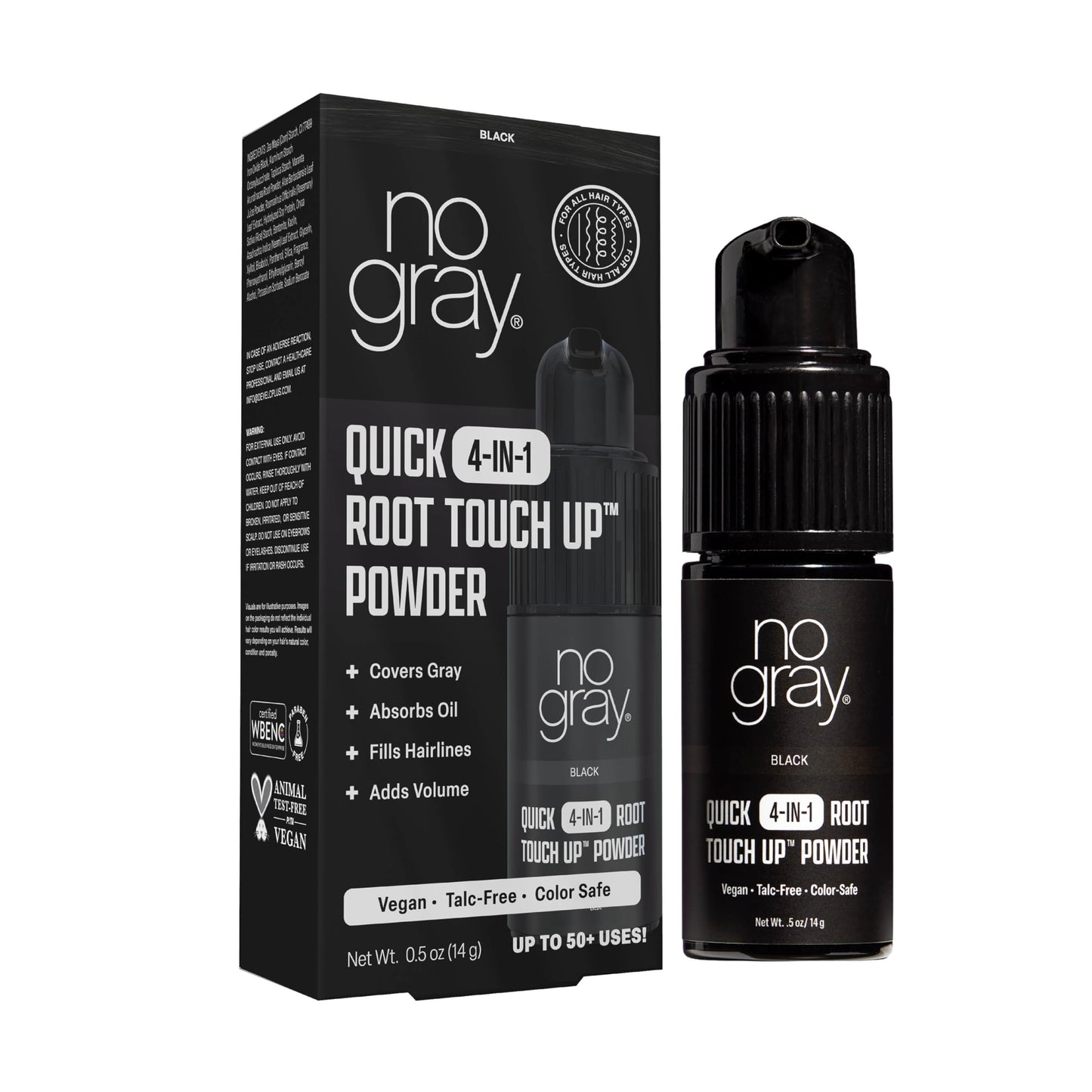 No Gray Quick 4-IN-1 Root Touch Up Powder Black