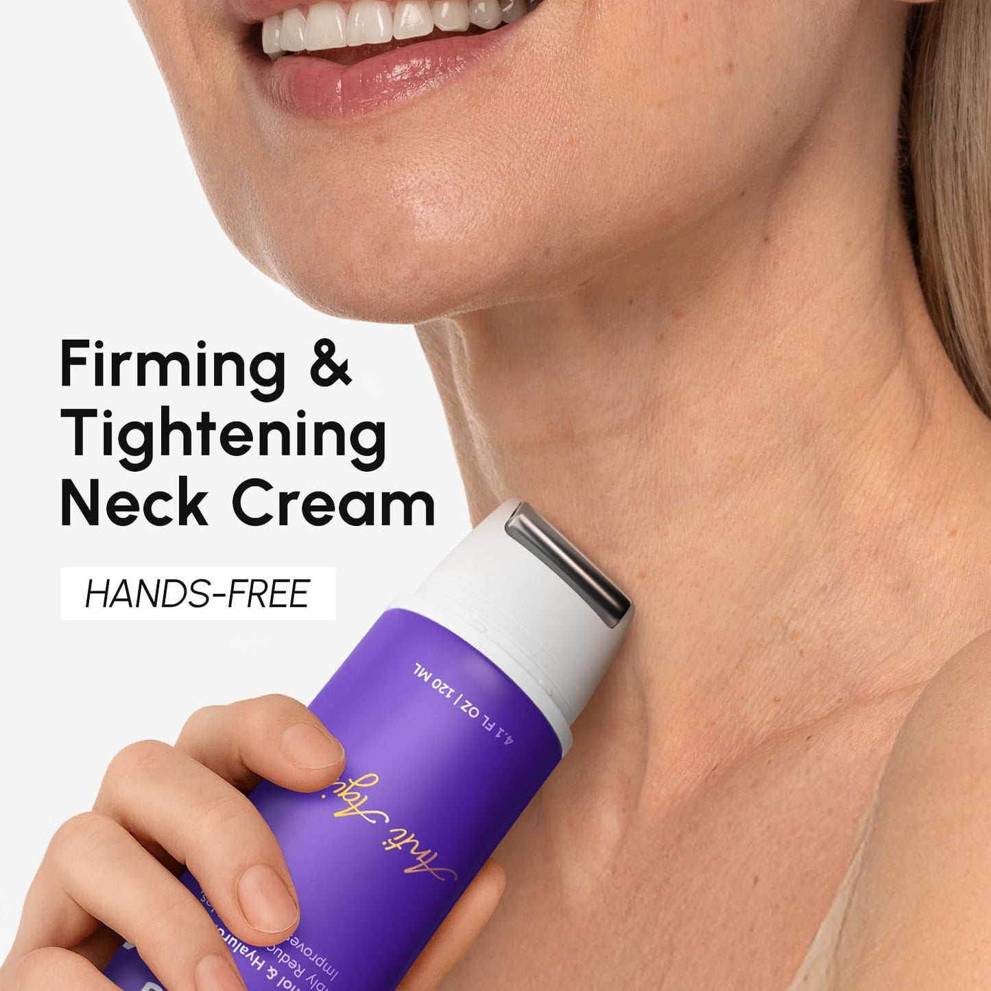 MAREE Neck Cream with Face Roller - Neck Creams For Tightening and Firming - Pro Retinol & AH-8 Firming Neck Cream Roller - Face Double Chin Wrinkle Beauty and Personal Care MAREE