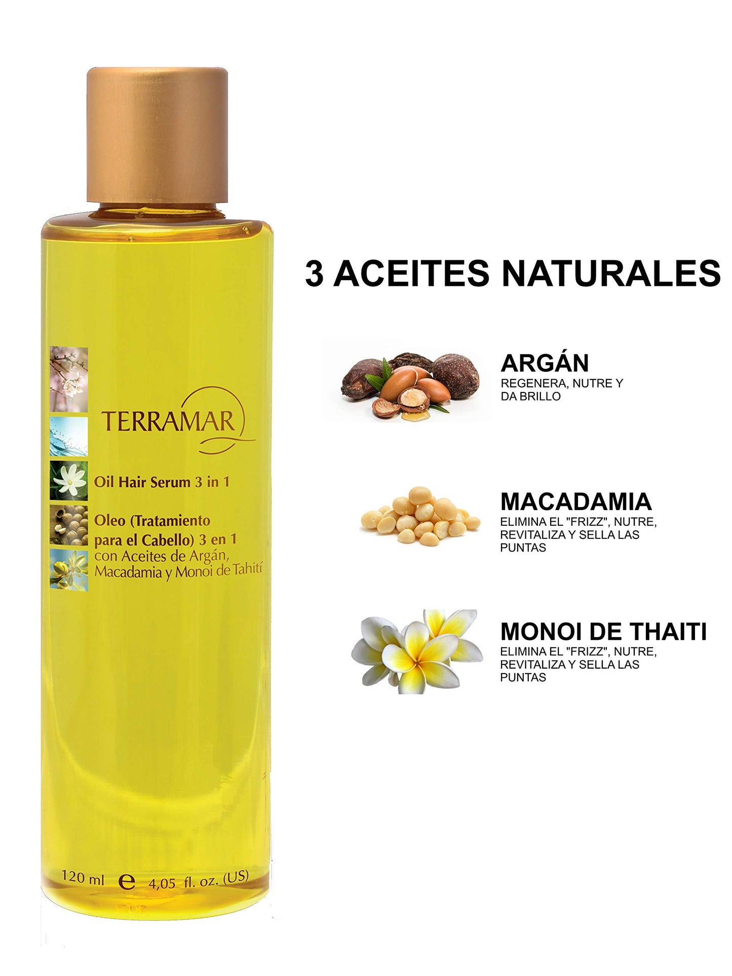 Oleo , Argan Oil , Macadamia and Monoi of Tahití, TERRAMAR, 4.05 Oz