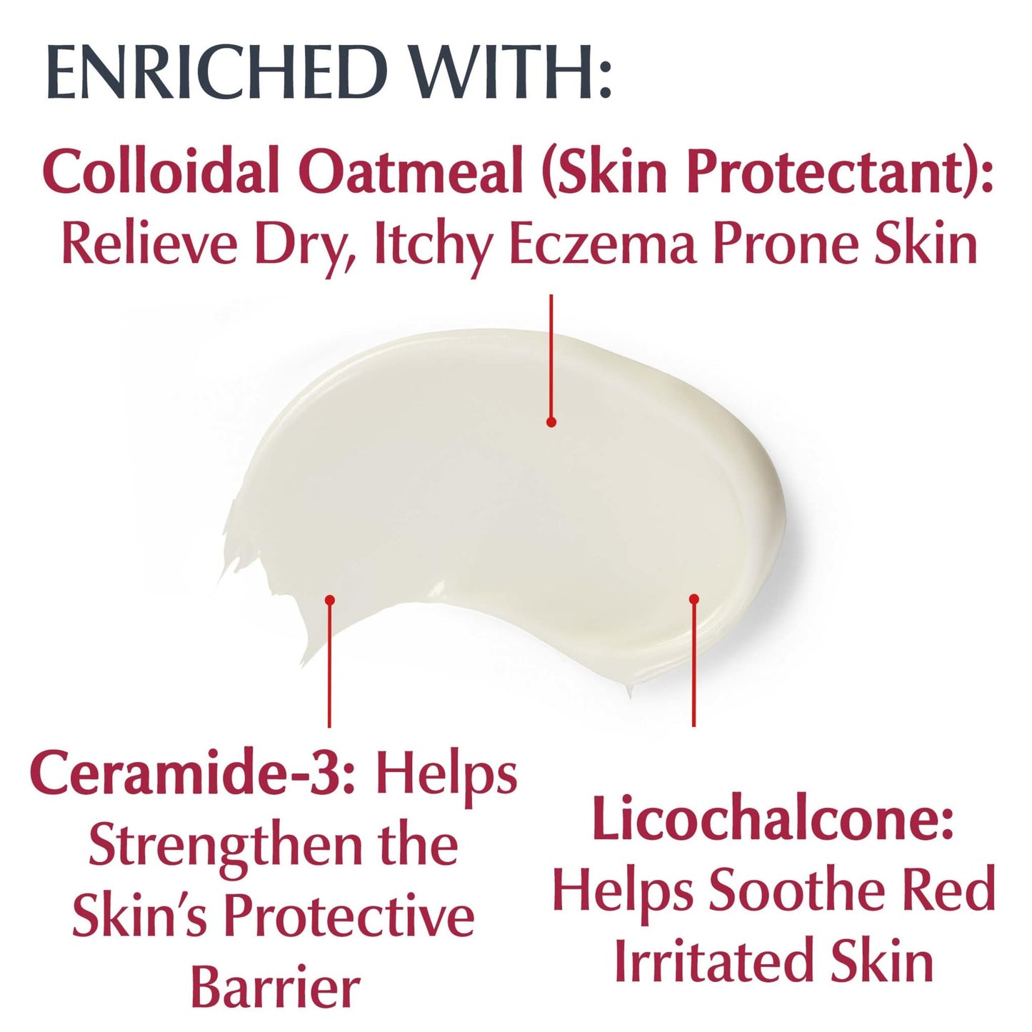 Eucerin Eczema Relief Body Cream, Colloidal Oatmeal Enriched, Steroid Free Eczema Cream, 8 OZ Tube, Pack of 3