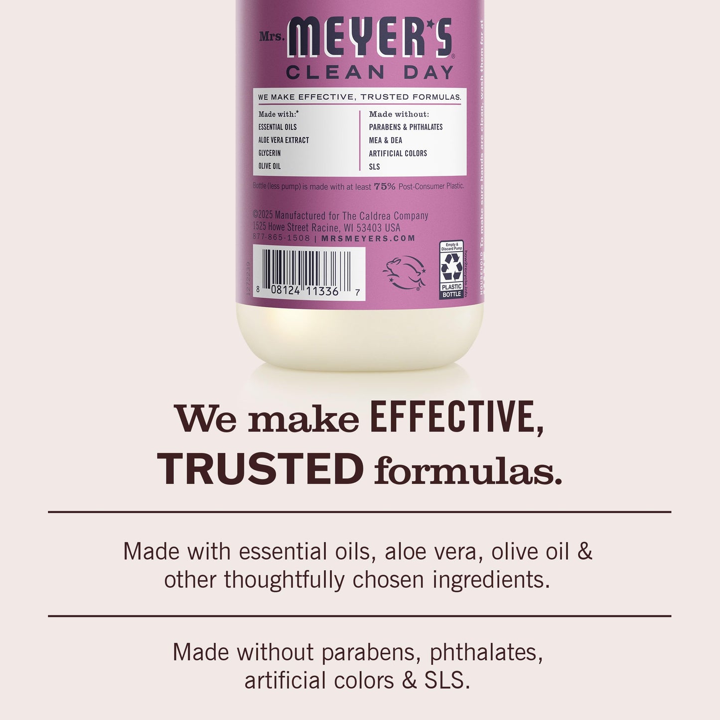 MRS. MEYER'S CLEAN DAY Hand Soap, Plum Berry Scent, 12.5 Fl Oz Bottle