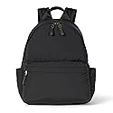 Amazon Essentials Unisex Kids' Nylon School Backpack, Black, One Size
